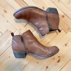 Dunes Dolly Brown Leather Ankle Boots